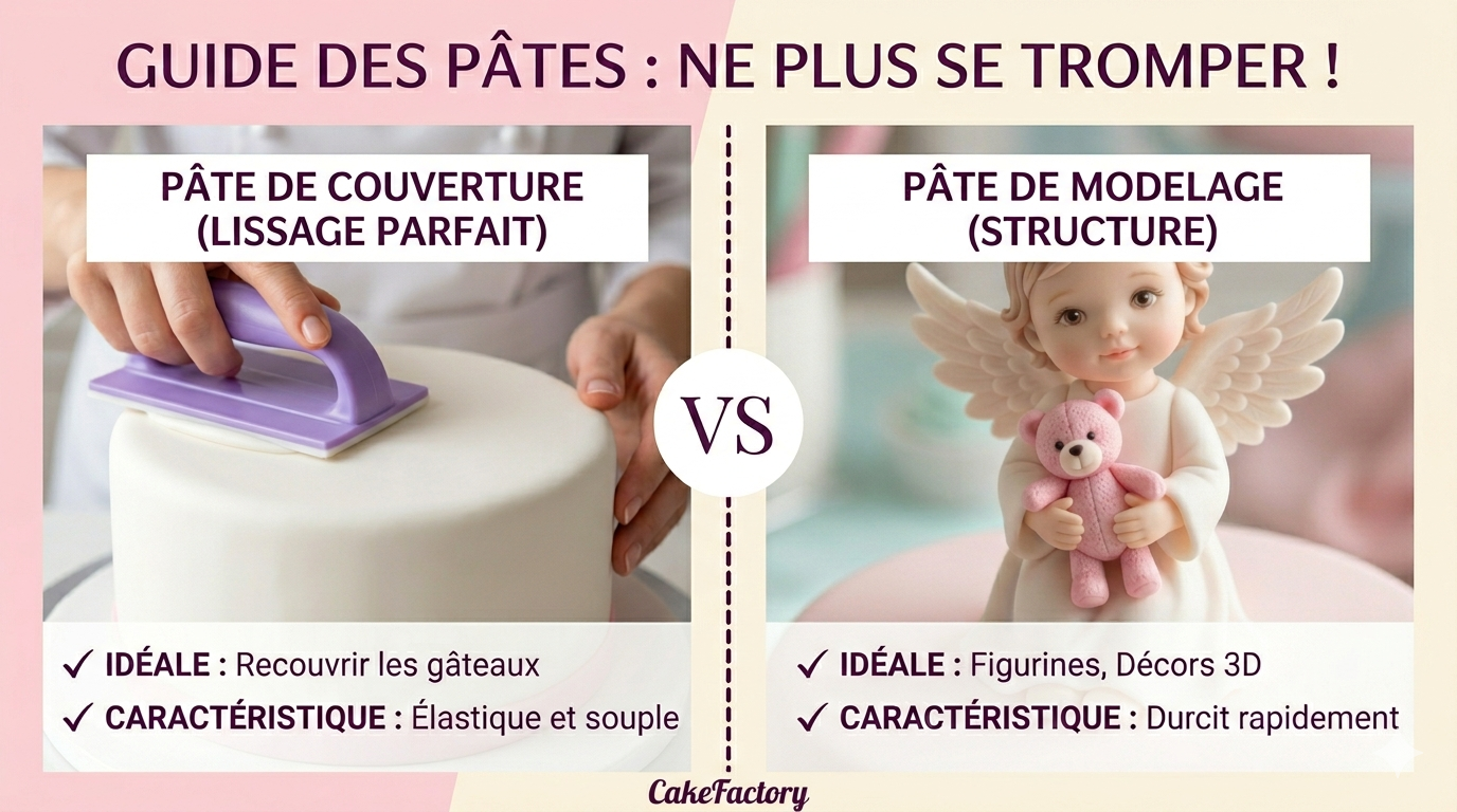 pâte à sucre vs pâte de modelage figurine cake design différence